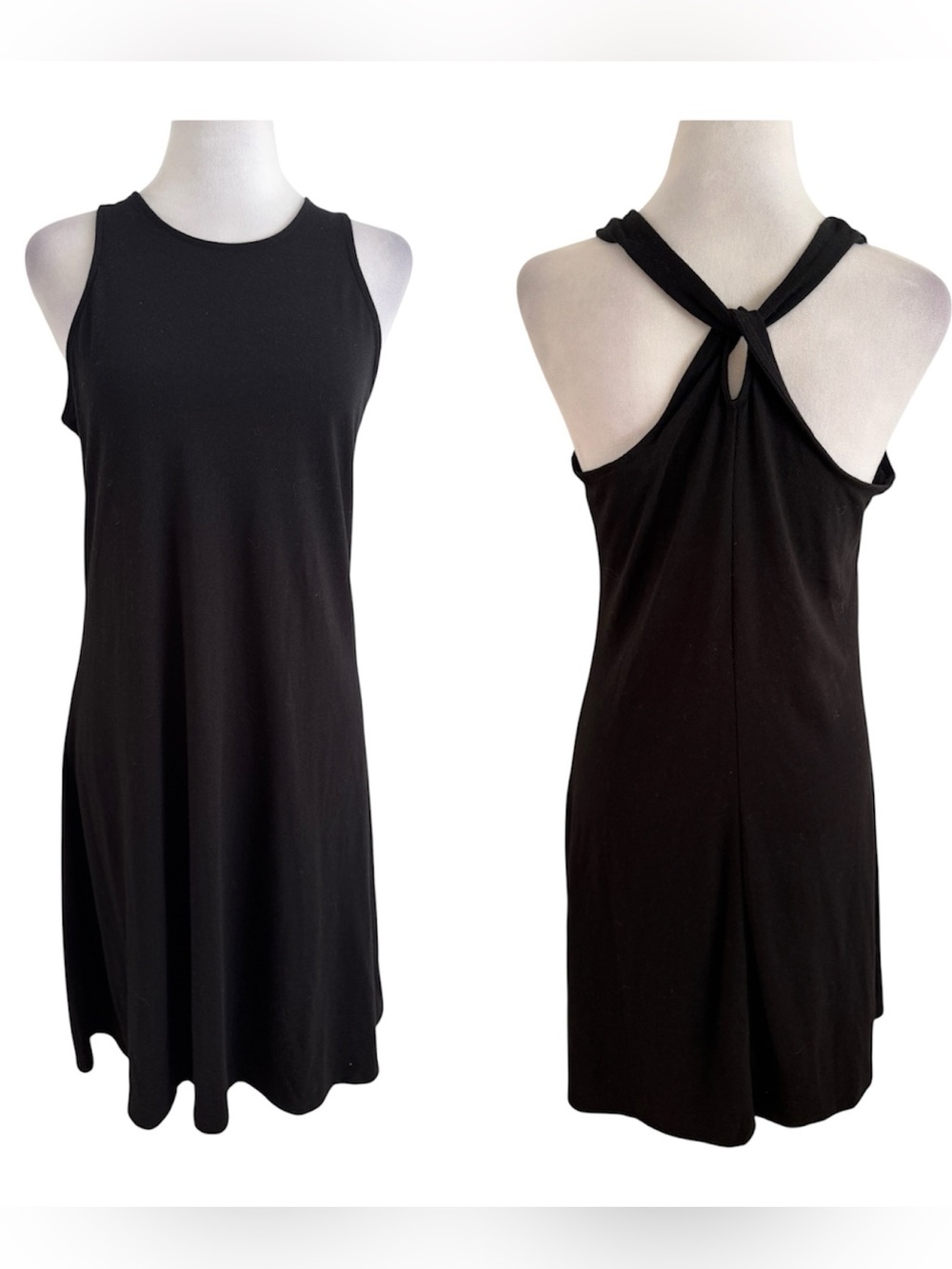New! GAP Black Twist-Back Dress small